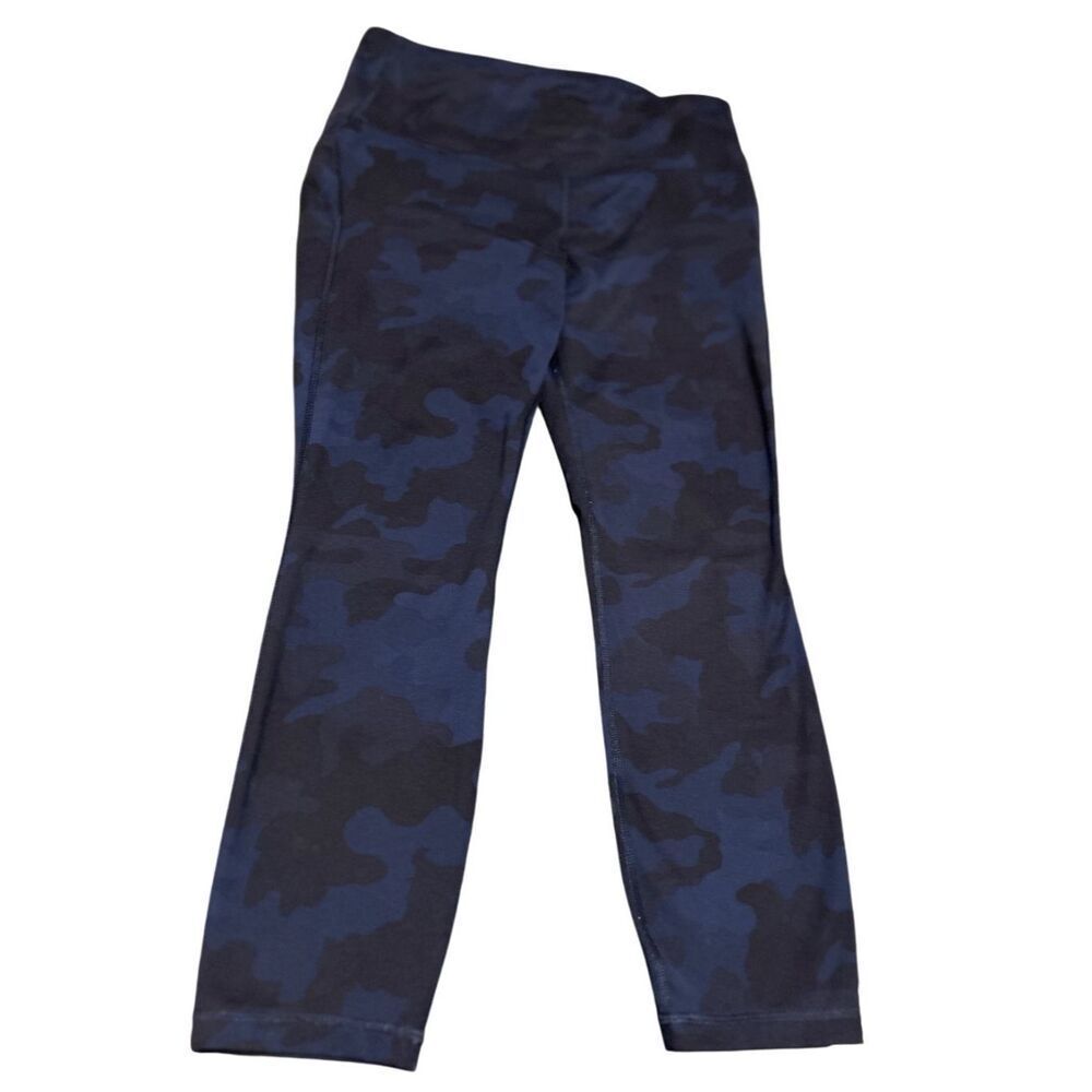 All in Motion Blue Black Camo Yoga Legging Capri Activewear Pants Women’s Size X